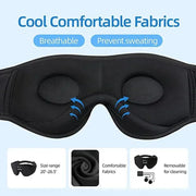 SnoozeTunes 3D Sleep Mask with Bluetooth HD Speakers