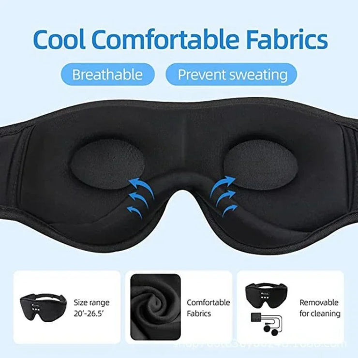 SnoozeTunes 3D Sleep Mask with Bluetooth HD Speakers