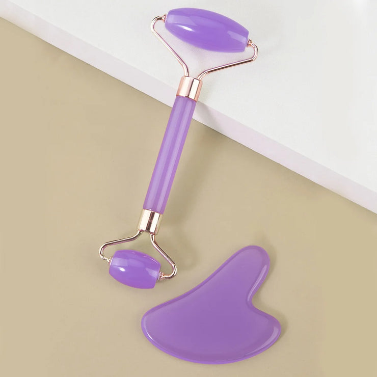 Gua Sha Facial Massage Roller for Face, Neck, and Eye