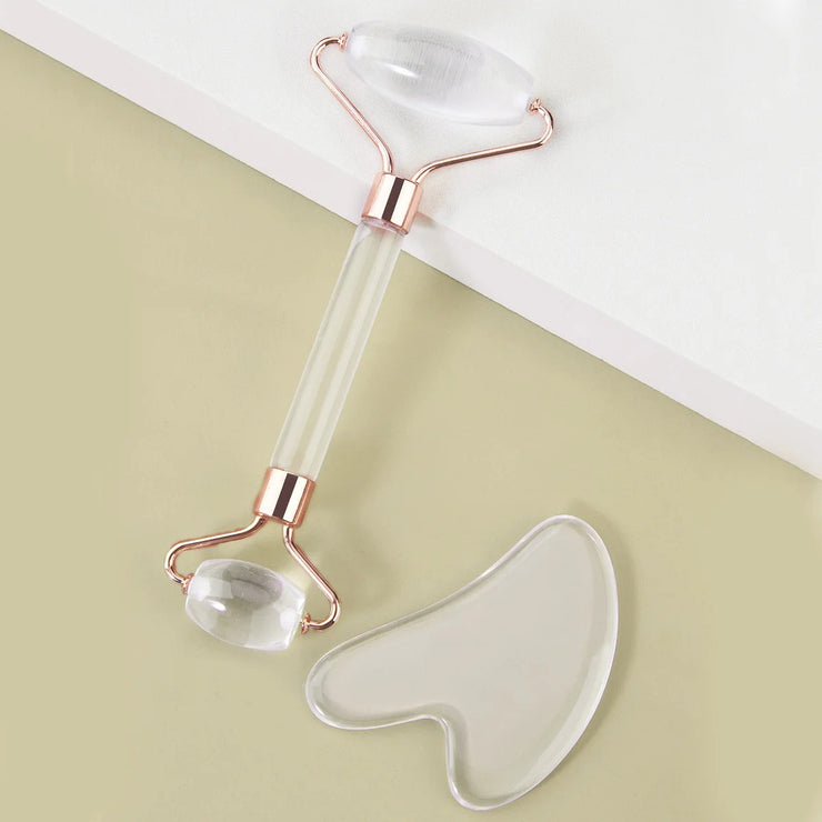 Gua Sha Facial Massage Roller for Face, Neck, and Eye